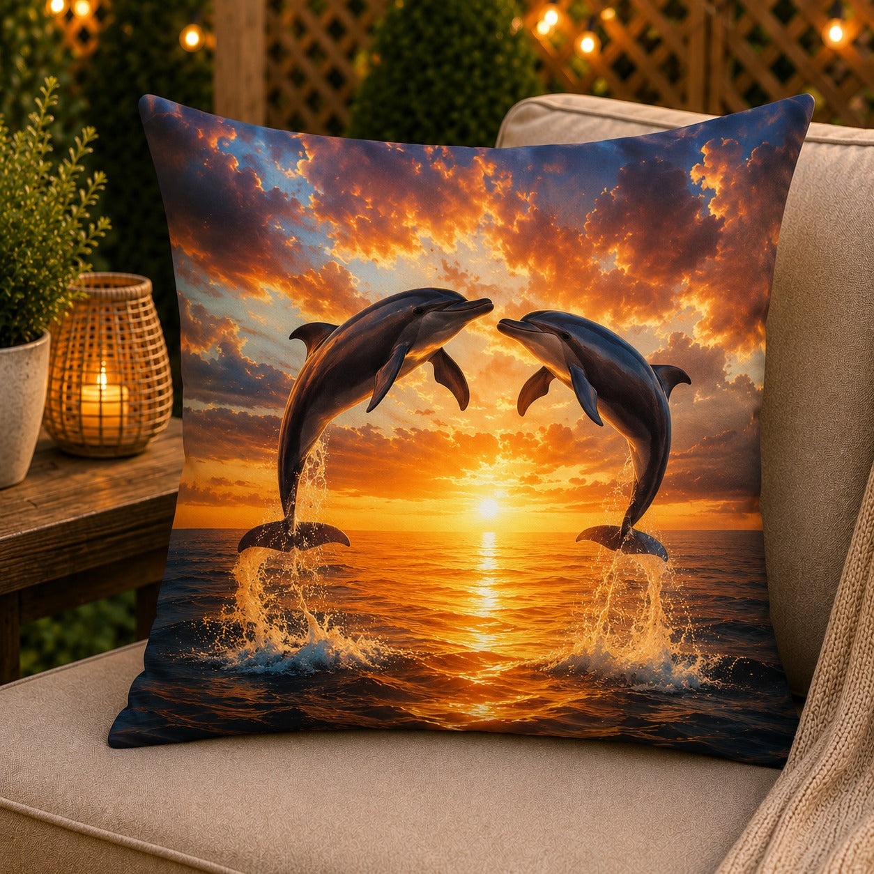 Housse de coussin Dauphin