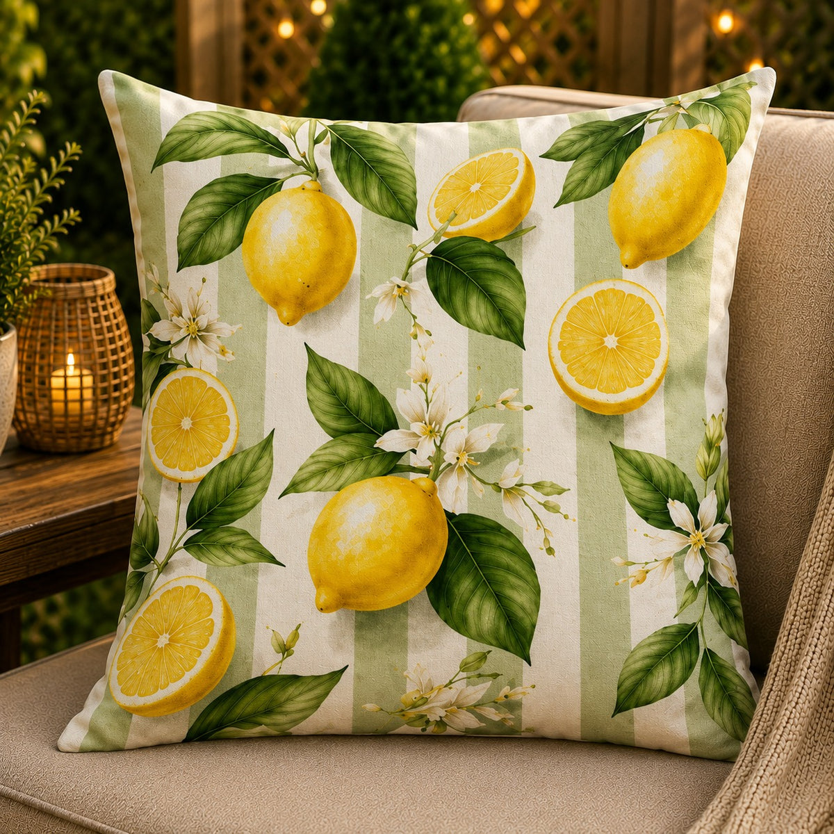 Housse de coussin Citron
