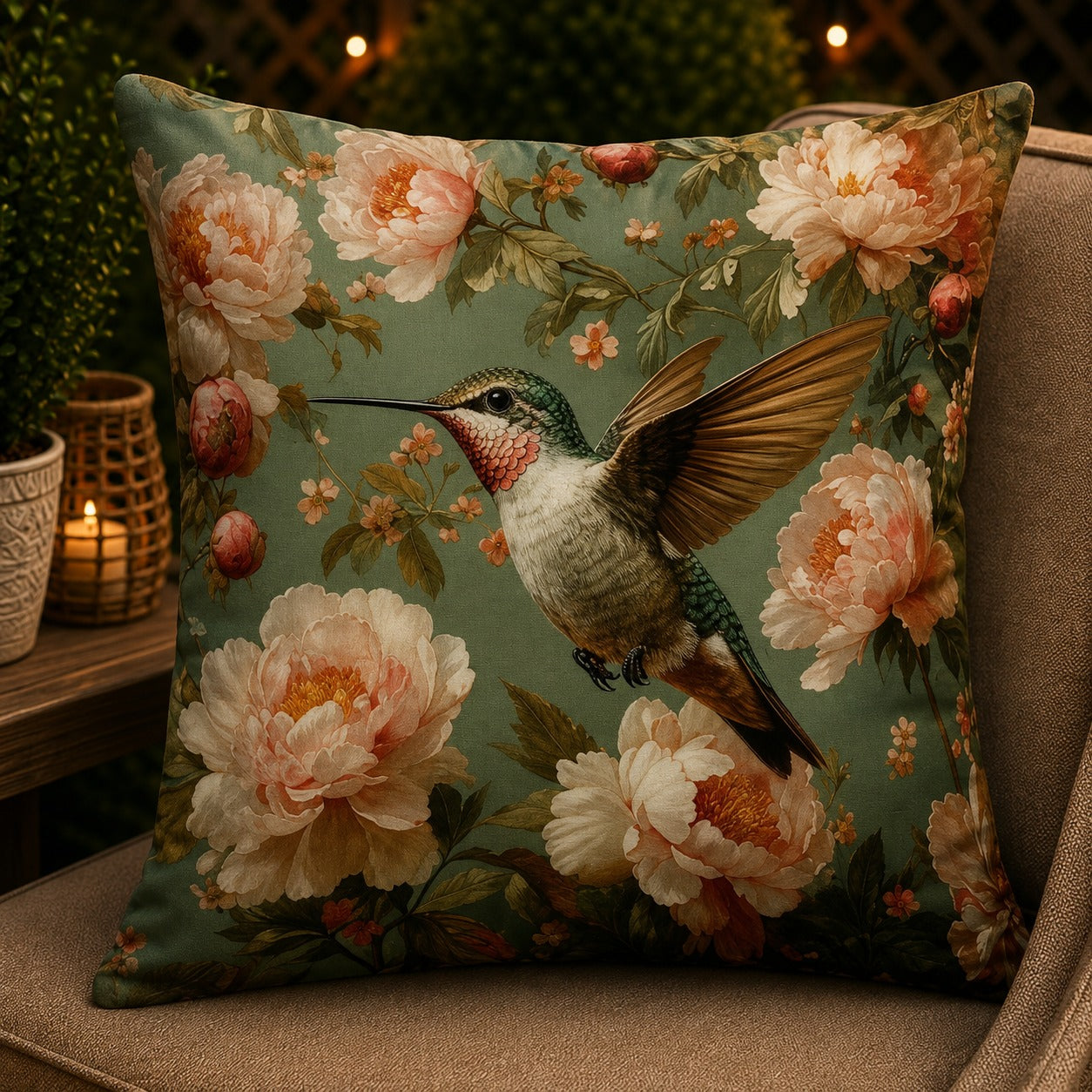 Housse de coussin Colibri