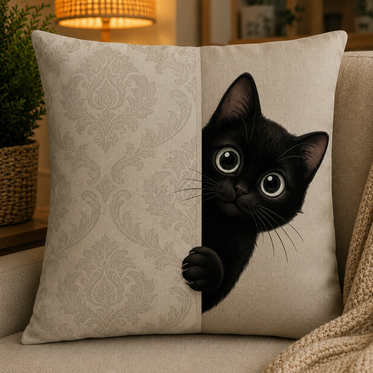 Housse de coussin Chat