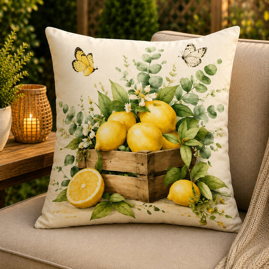 Housse de coussin Citron