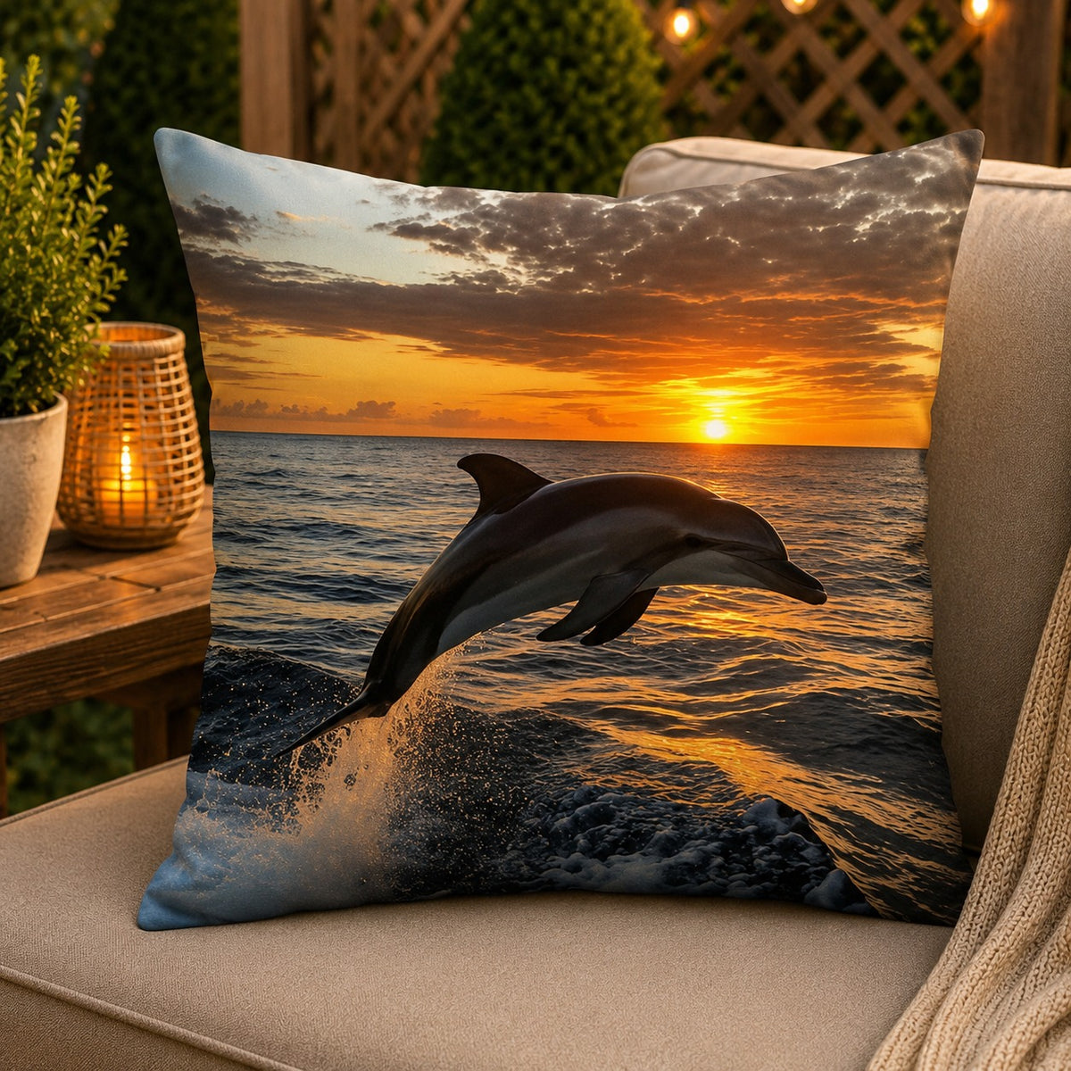 Housse de coussin Dauphin