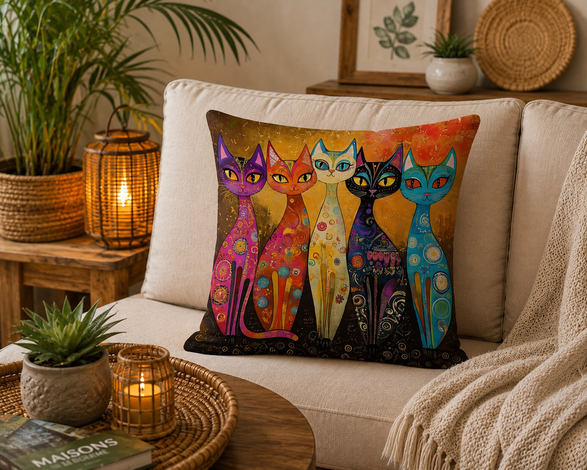 Housse de coussin Chat