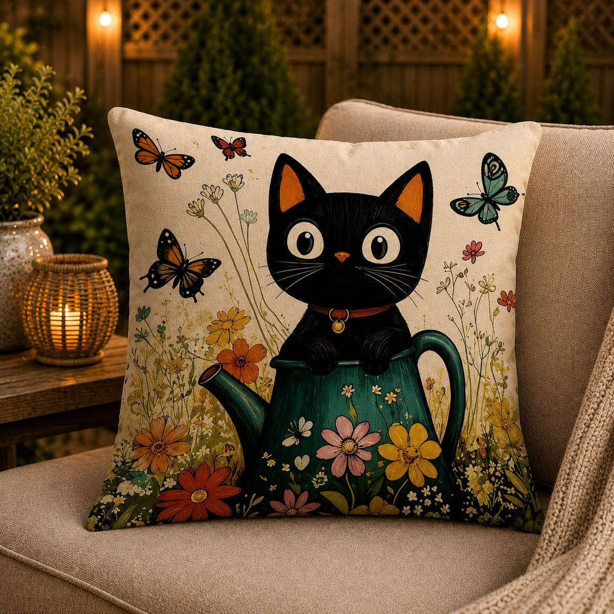 Housse de coussin Chat