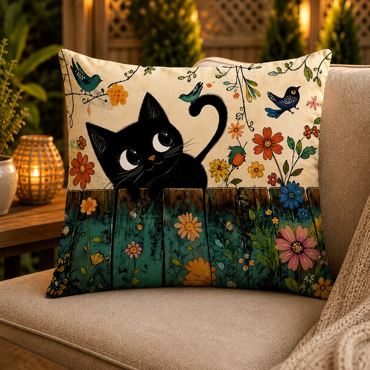 Housse de coussin Chat