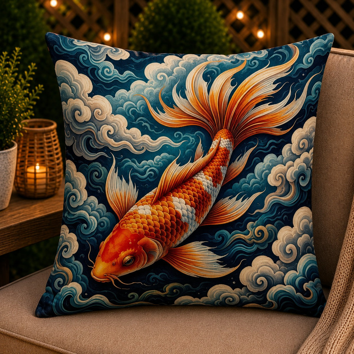 Housse de coussin Poisson