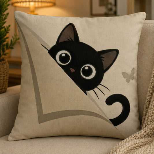 Housse de coussin Chat