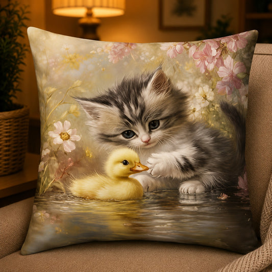 Housse de coussin Chaton