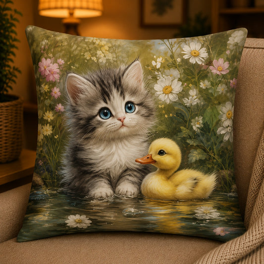 Housse de coussin Chaton