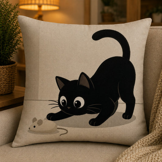 Housse de coussin Chat