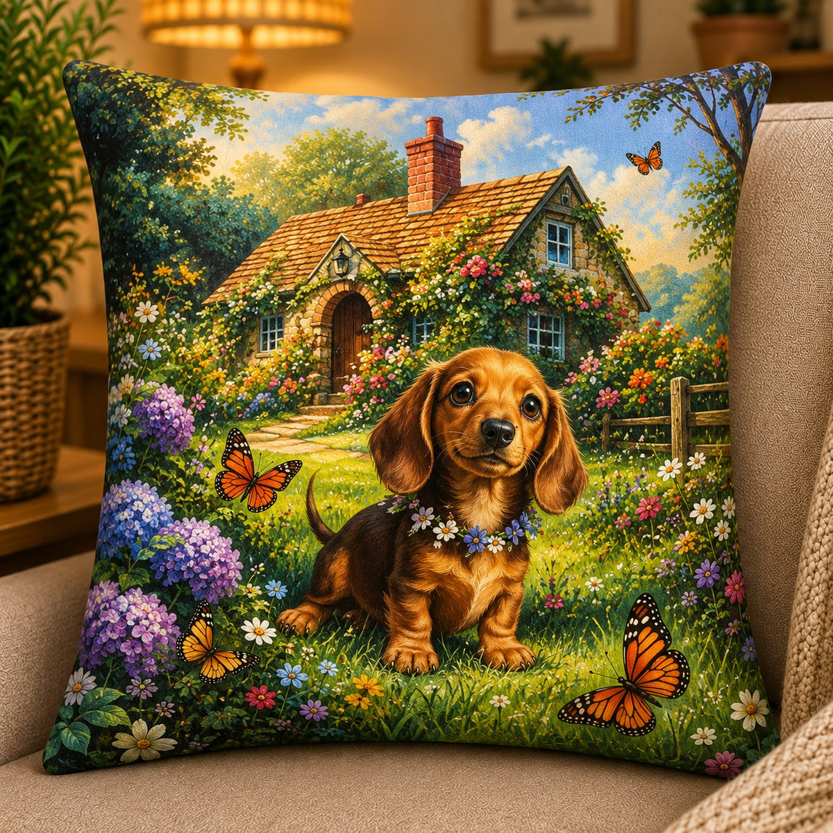 Housse de coussin Chien