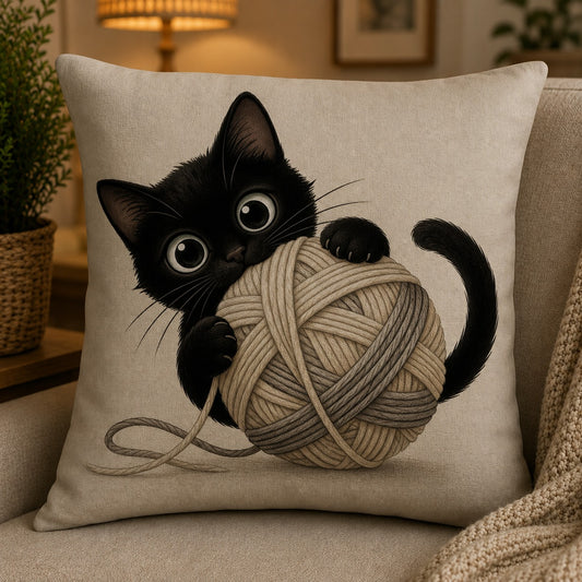 Housse de coussin Chat