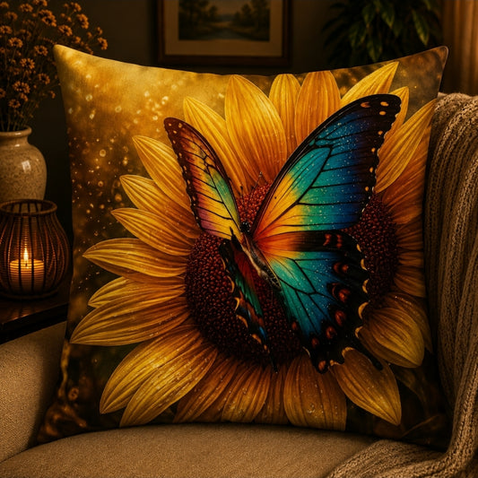 Housse de coussin Papillon