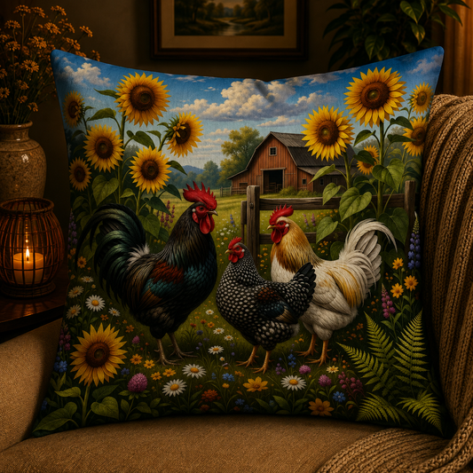 Housse de coussin Poule