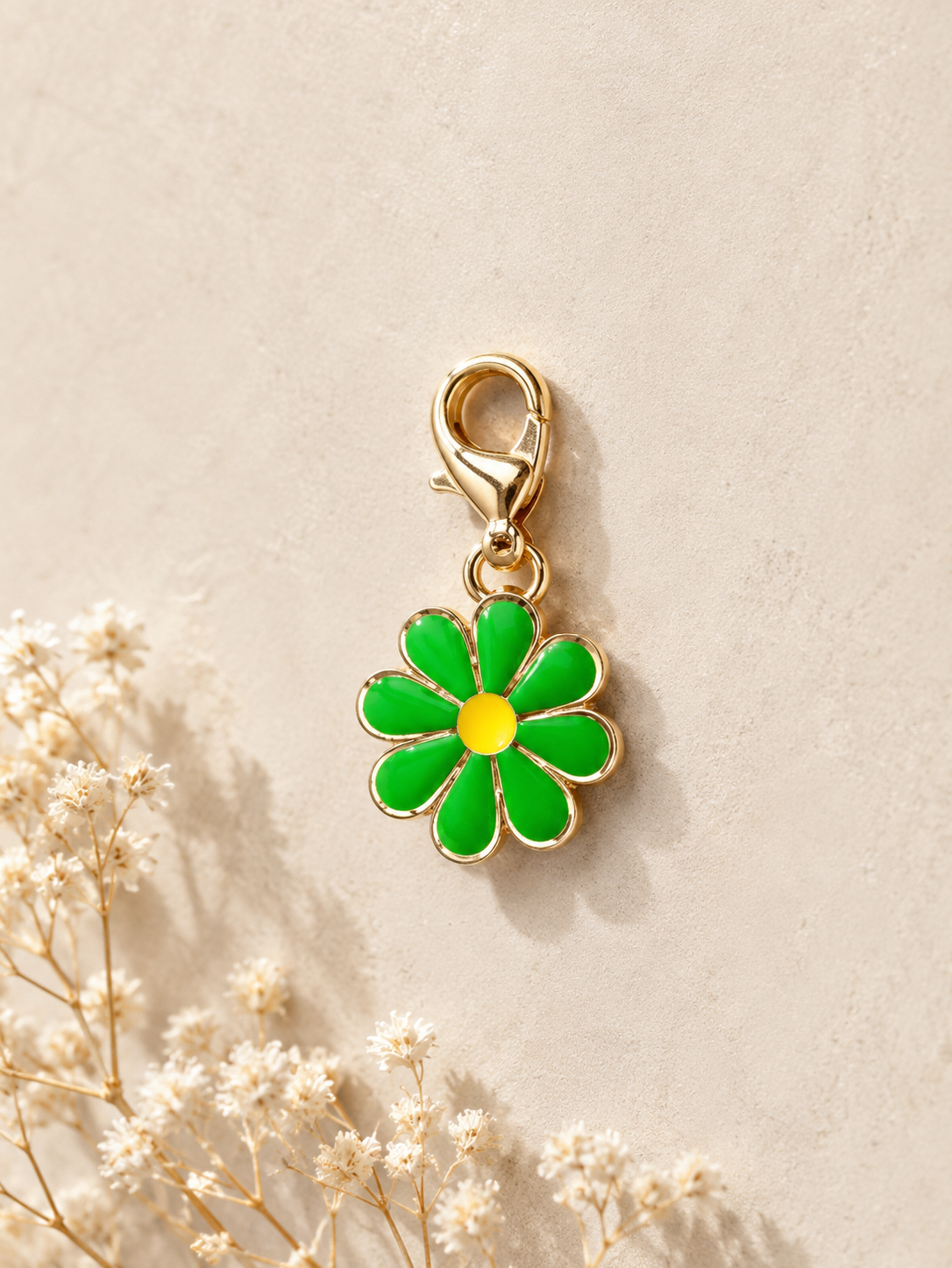 Porte-clés fleur violet foncé